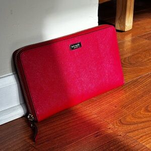 Kate Spade Bold Red Zip Wallet